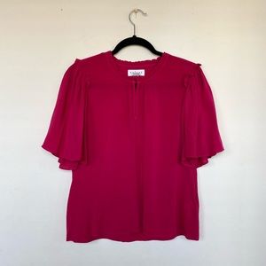 Velvet By Graham & Spencer Flutter Sleeve Blouse
